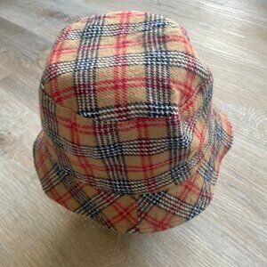 Reversible Winter Bucket Hat(Plaid/Denim)